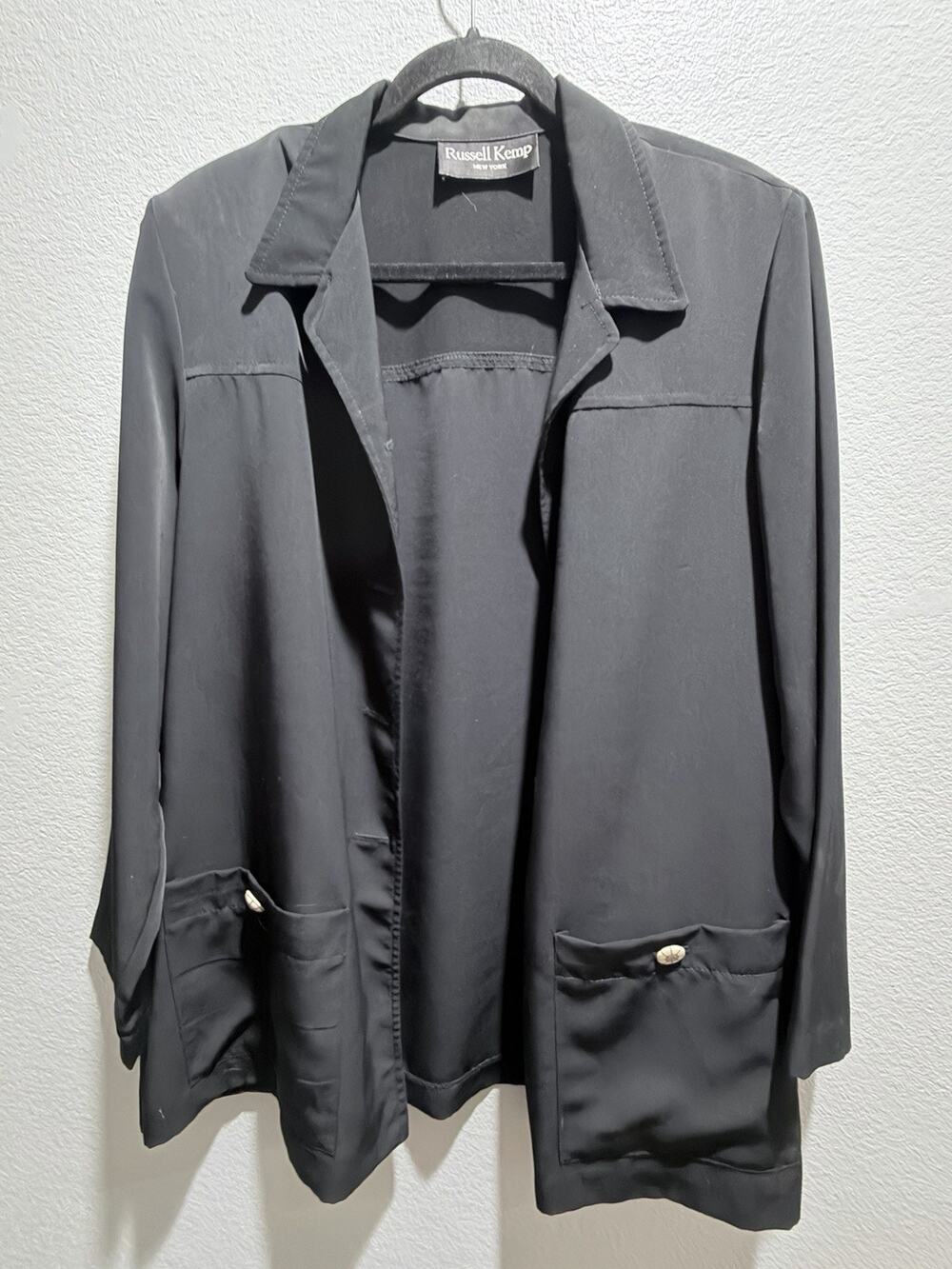 Russell Kemp, New York (Vintage) 90S Y2K Wimsigoth Black Blazer W/ Accent Button